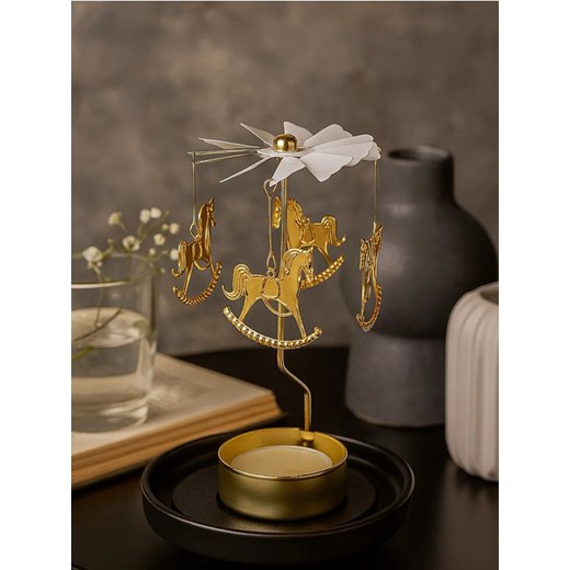 Sinsay - Świecznik ze świątecznym motywem - złoty Sinsay One Size okazja Sinsay