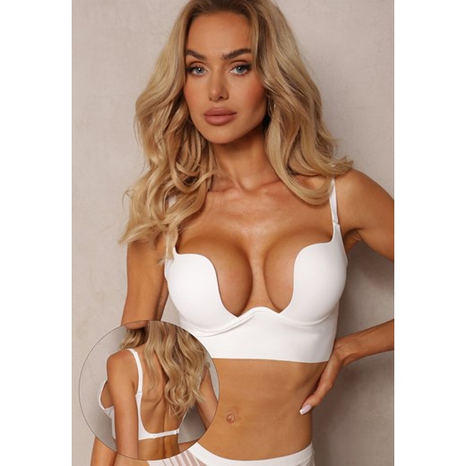 Biały Biustonosz Miseczka C Typu Push Up na Ramiączkach z Regulacją Mivonara ze sklepu renee.pl w kategorii Biustonosze - zdjęcie 187997265