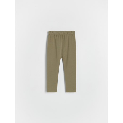 Reserved - Bawełniane legginsy - ciemnozielony Reserved 104 (3-4 lata) wyprzedaż Reserved