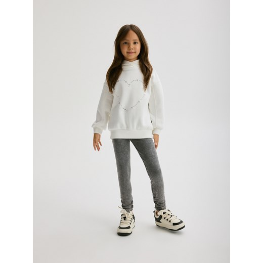 Reserved - Bawełniane legginsy - ciemnoszary Reserved 152 (11 lat) promocja Reserved