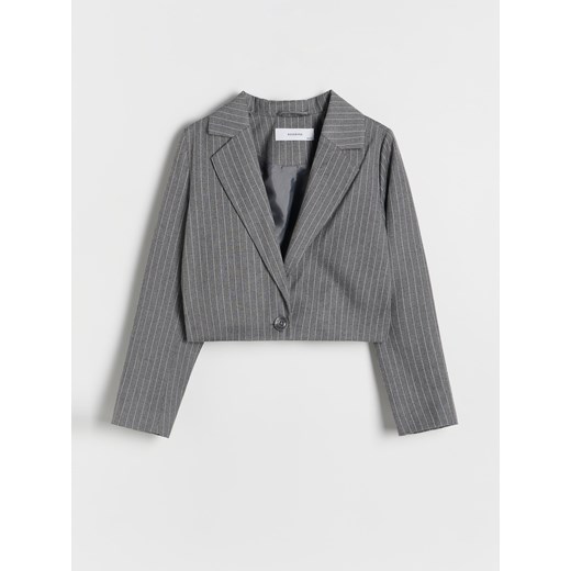 Reserved - Krótka marynarka z wiskozą - ciemnoszary Reserved 152 (11 lat) Reserved wyprzedaż