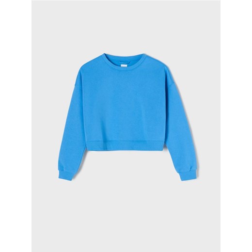 Sinsay - Bluza crewneck - błękitny Sinsay S okazja Sinsay