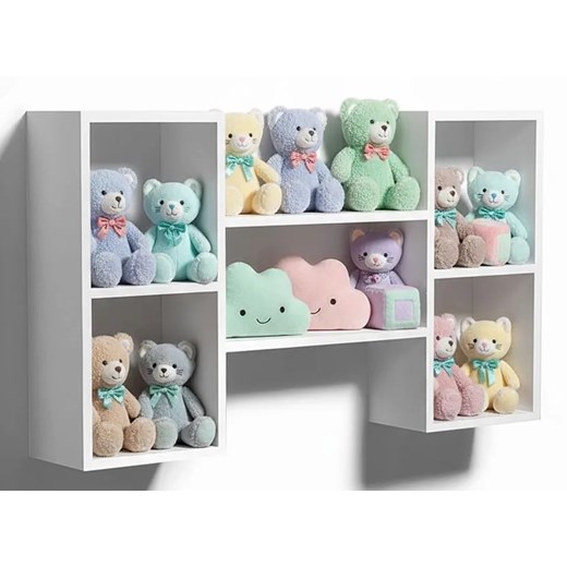 Biała wisząca półka dziecięca A1-G66 ze sklepu Edinos.pl w kategorii Regały dziecięce - zdjęcie 188004746