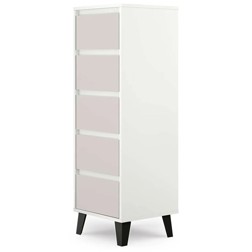 Komoda skandynawska z 5 szufladami biały + kaszmir B7-A91 ze sklepu Edinos.pl w kategorii Komody - zdjęcie 188004785