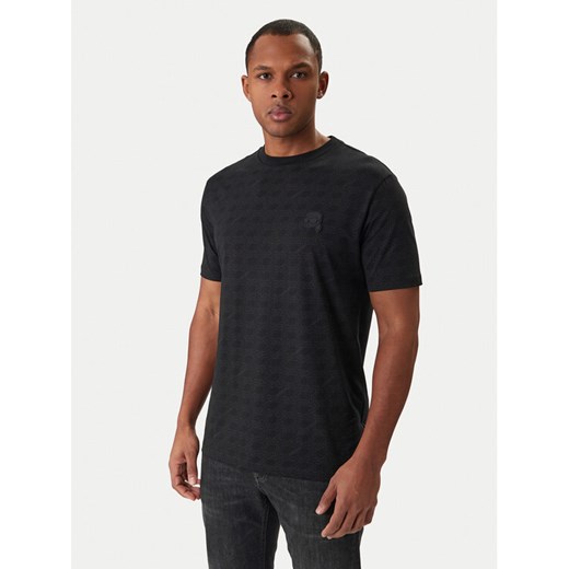 KARL LAGERFELD T-Shirt 755077 561251 Czarny Regular Fit ze sklepu MODIVO w kategorii T-shirty męskie - zdjęcie 188005589