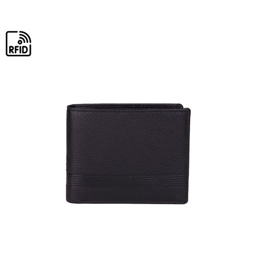 Czarny portfel skórzany  ARIEL ze sklepu Słoń Torbalski w kategorii Portfele męskie - zdjęcie 188006218