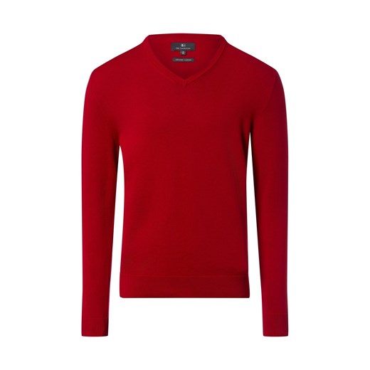 Nils Sundström Męski sweter z dzianiny Mężczyźni Bawełna czerwony jednolity Nils Sundström XXL vangraaf