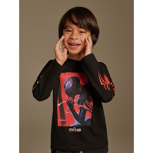 Reserved - Longsleeve Spider-Man - czarny ze sklepu Reserved w kategorii T-shirty chłopięce - zdjęcie 188006535