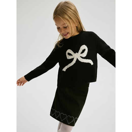 Reserved - Spódnica z aplikacją - czarny ze sklepu Reserved w kategorii Spódnice dziewczęce - zdjęcie 188009947