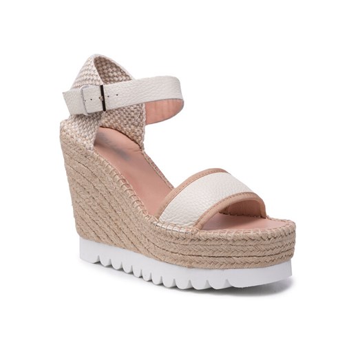 Espadryle Pollini SA1661BI0ETE0110 Beżowy ze sklepu eobuwie.pl w kategorii Espadryle damskie - zdjęcie 188011515