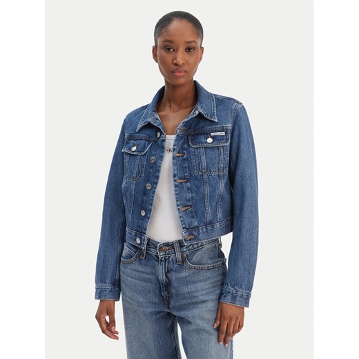Calvin Klein Jeans Kurtka jeansowa 90s LV047E629G Niebieski Regular Fit ze sklepu MODIVO w kategorii Kurtki damskie - zdjęcie 188013307