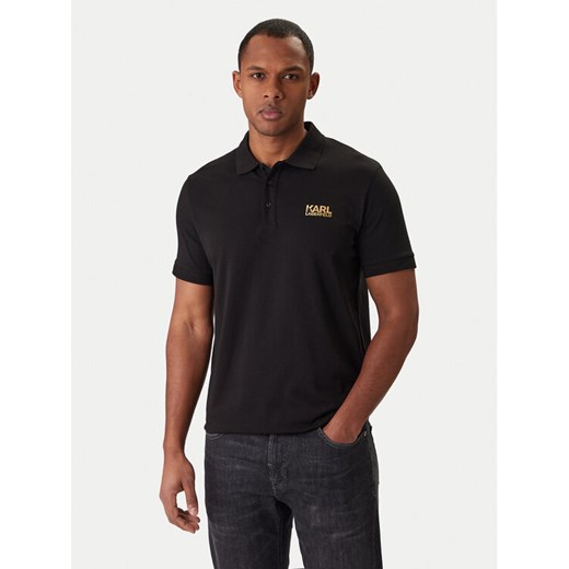 KARL LAGERFELD Polo 745780 561235 Czarny Regular Fit ze sklepu MODIVO w kategorii T-shirty męskie - zdjęcie 188013438