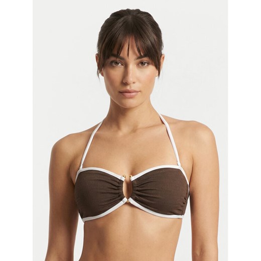 Seafolly Góra od bikini Beach Bound 31283-072 Brązowy ze sklepu MODIVO w kategorii Stroje kąpielowe - zdjęcie 188013576