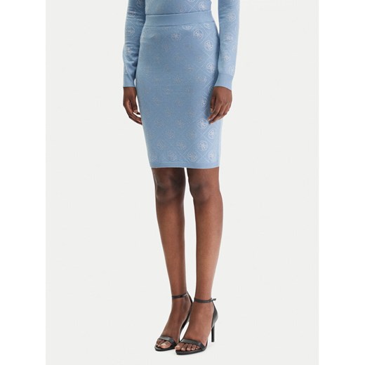 Guess Spódnica mini W6RD0O Z3JD2 Błękitny Regular Fit ze sklepu MODIVO w kategorii Spódnice - zdjęcie 188015405