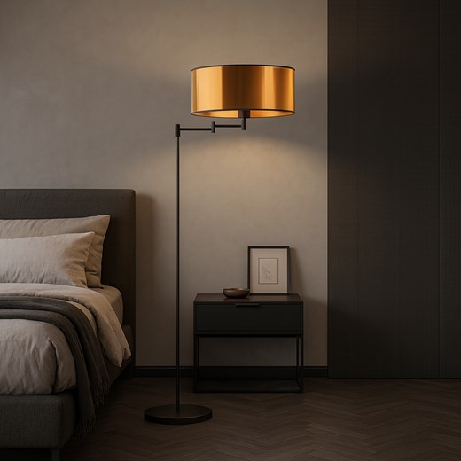 Designerska lampa podłogowa regulowana do salonu CANCUN MIRROR ze sklepu Lysne w kategorii Lampy podłogowe - zdjęcie 188016978