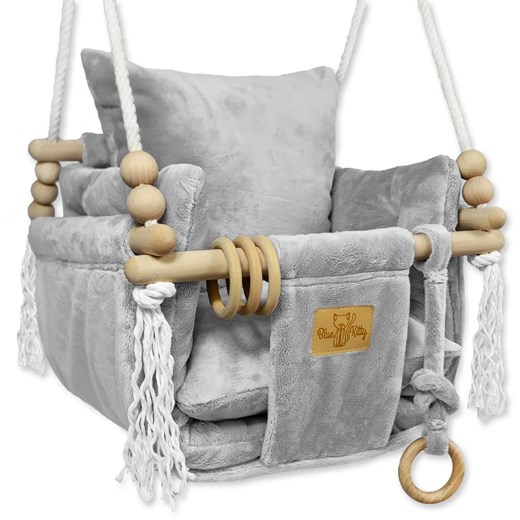 Szara dziecięca huśtawka edukacyjna minky L2-G14 ze sklepu Edinos.pl w kategorii Pokój dziecięcy - zdjęcie 188018125