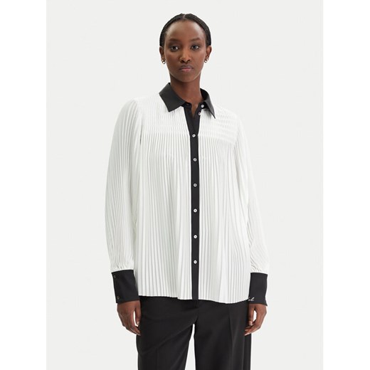 KARL LAGERFELD Koszula B1W11008 Écru Regular Fit ze sklepu MODIVO w kategorii Koszule damskie - zdjęcie 188018918