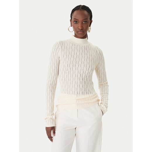 Patrizia Pepe Sweter 8K0368/K307-W409 Beżowy Regular Fit ze sklepu MODIVO w kategorii Swetry damskie - zdjęcie 188018946