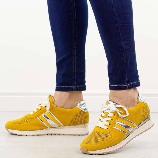 Żółte sneakersy damskie, półbuty M.Daszyński 2169-2 ze sklepu suzana.pl w kategorii Buty sportowe damskie - zdjęcie 188019237