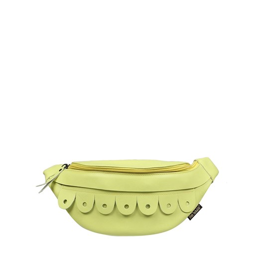 żółta nerka damska skórzana z wymiennymi wstawkami ozdobnymi  Julia ze sklepu Słoń Torbalski w kategorii Nerki - zdjęcie 188019325