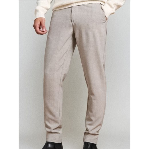 Sinsay - Spodnie chino slim fit w kratę - szary ze sklepu Sinsay w kategorii Spodnie chłopięce - zdjęcie 188020379