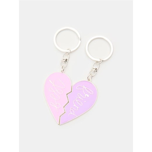 Sinsay - Brelok w kształcie serca "Best friend" - wielobarwny ze sklepu Sinsay w kategorii Breloki - zdjęcie 188029069
