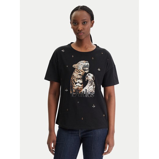 Liu Jo T-Shirt WA6331 JS904 Czarny Regular Fit ze sklepu MODIVO w kategorii Bluzki damskie - zdjęcie 188030037