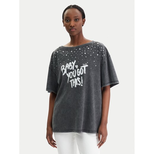 Liu Jo T-Shirt WA6131 J3868 Szary Regular Fit ze sklepu MODIVO w kategorii Bluzki damskie - zdjęcie 188030206