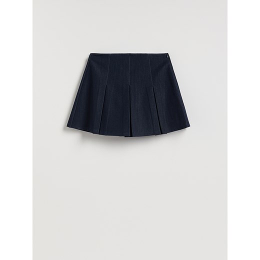 Reserved - Spódnico-szorty z dodatkiem wiskozy - granatowy ze sklepu Reserved w kategorii Szorty - zdjęcie 188031157