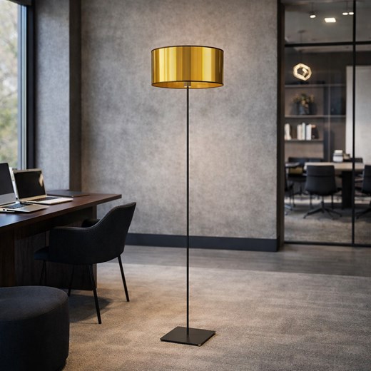 Czarno złota lampa stojąca MEKSYK MIRROR w stylu loft ze sklepu Lysne w kategorii Lampy podłogowe - zdjęcie 188032765