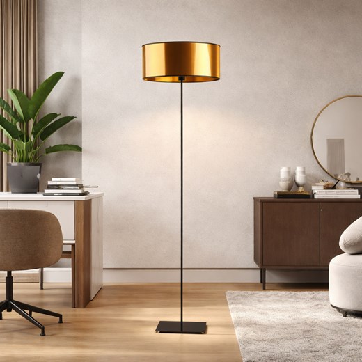 Czarna lampa stojąca glamour MEKSYK MIRROR ze sklepu Lysne w kategorii Lampy podłogowe - zdjęcie 188032768