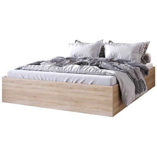 Łóżko z materacem do sypialni dąb sonoma 140x200 S7-F71 ze sklepu Edinos.pl w kategorii Łóżka i materace - zdjęcie 188034375