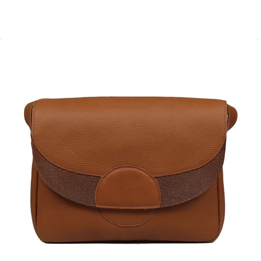 brązowa torebka damska skórzana na ramię Rainbow ze sklepu Słoń Torbalski w kategorii Listonoszki - zdjęcie 188035516