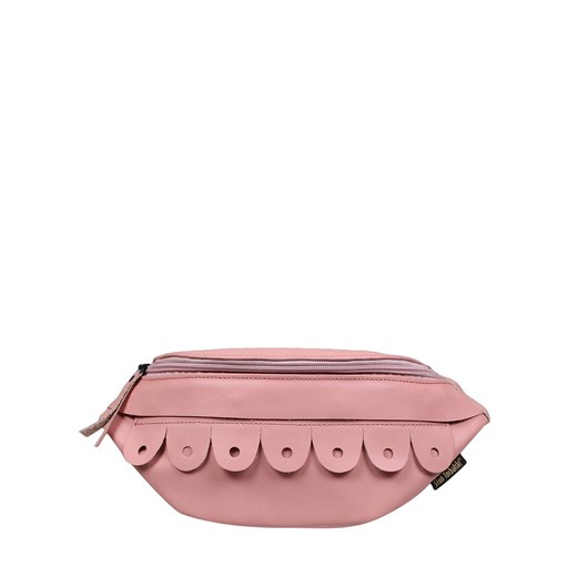 różowa nerka  damska skórzana z wymiennymi wstawkami dopiananymi  Ju ze sklepu Słoń Torbalski w kategorii Nerki - zdjęcie 188035527