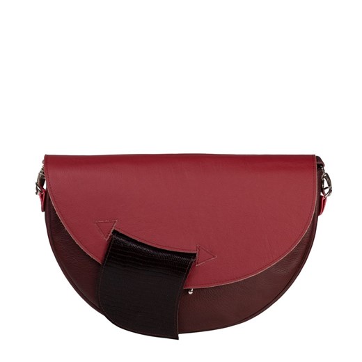 bordowa torebka skórzana na ramię ze sklepu Słoń Torbalski w kategorii Listonoszki - zdjęcie 188035598