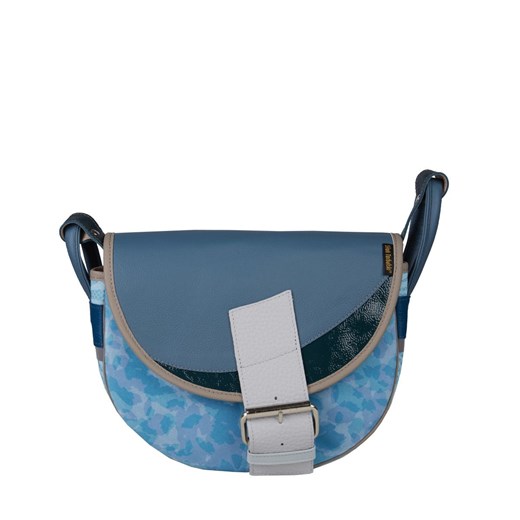 niebieska damska torebka listonoszka skórzana na ramię Freshman Mini ze sklepu Słoń Torbalski w kategorii Listonoszki - zdjęcie 188035626