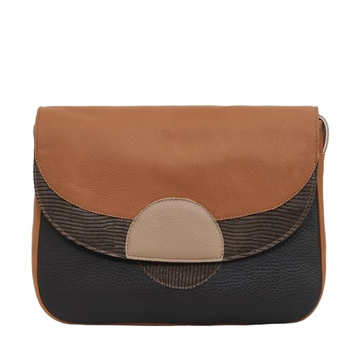 brązowa damska torebka skórzana na ramię Rainbow ze sklepu Słoń Torbalski w kategorii Listonoszki - zdjęcie 188035647