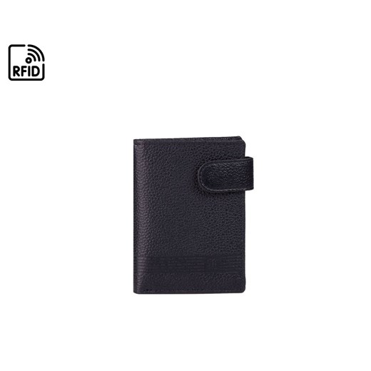 Czarny portfel skórzany ARON ze sklepu Słoń Torbalski w kategorii Portfele męskie - zdjęcie 188035659