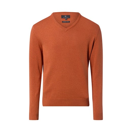 Nils Sundström Męski sweter z dzianiny Mężczyźni Bawełna sjena jednolity ze sklepu vangraaf w kategorii Swetry męskie - zdjęcie 188035775