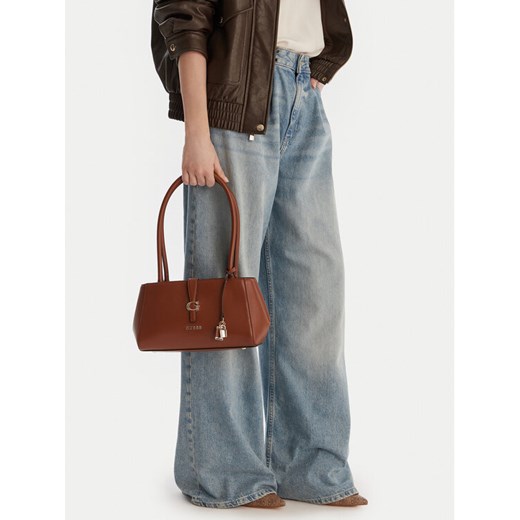 Torebka Guess Carrie HWVG98 96080 Brązowy ze sklepu eobuwie.pl w kategorii Kuferki - zdjęcie 188036949
