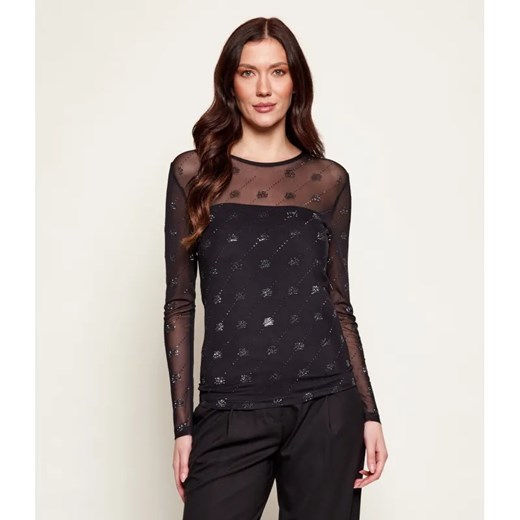 Karl Lagerfeld Bluzka Rhinestone | Slim Fit ze sklepu Gomez Fashion Store w kategorii Bluzki damskie - zdjęcie 188037915