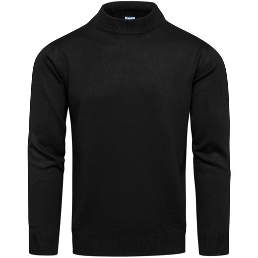 Sweter męski półgolf czarny basic Recea ze sklepu Recea.pl w kategorii Swetry męskie - zdjęcie 188039557