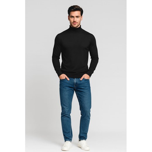 Sweter męski półgolf czarny basic Recea Recea XL Recea.pl