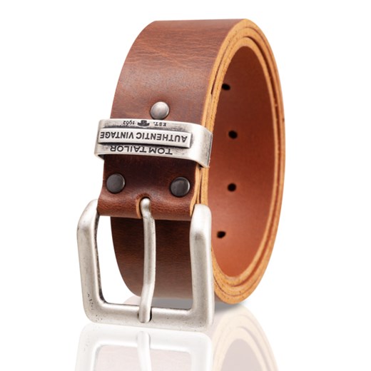 TOM TAILOR MĘSKI PASEK SKÓRZANY KLASYCZNY SKÓRA TG1068L89/690 40mm Gürtel Q.6789 0690 DARKBROWN ze sklepu YouNeedit.pl w kategorii Paski męskie - zdjęcie 188042575