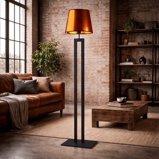 Elegancka lampa stojąca z abażurem VEGAS MIRROR ze sklepu Lysne w kategorii Lampy podłogowe - zdjęcie 188042947