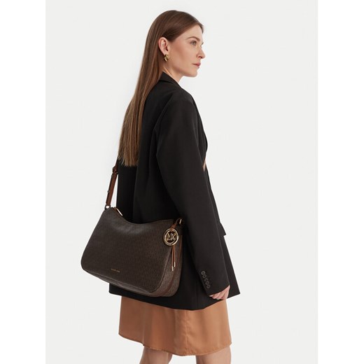 Torebka MICHAEL Michael Kors 30F5GY5M2B Brązowy ze sklepu eobuwie.pl w kategorii Listonoszki - zdjęcie 188047158