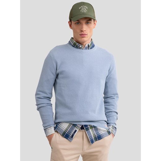 Sweter męski bawełniany błękitny Neilon 400 ze sklepu Big Star w kategorii Swetry męskie - zdjęcie 188049498