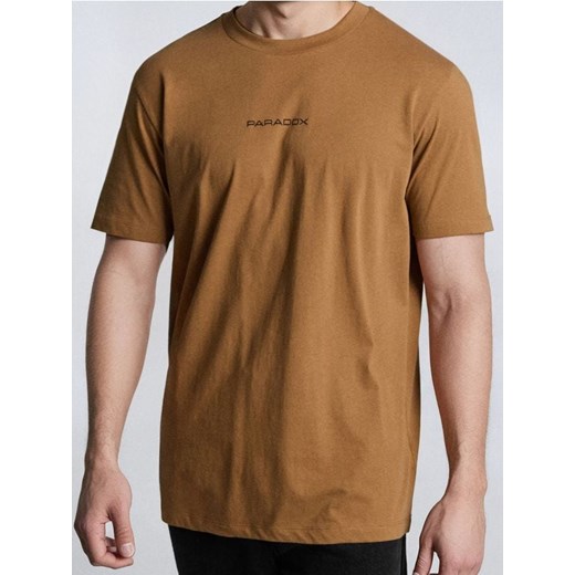 Sinsay - Bawełniana koszulka z napisem - brązowy ze sklepu Sinsay w kategorii T-shirty męskie - zdjęcie 188050265