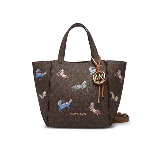 Torebka MICHAEL Michael Kors 30R6G9JT9U Brązowy ze sklepu eobuwie.pl w kategorii Torby Shopper bag - zdjęcie 188053215