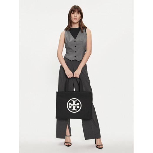 Torebka Tory Burch Ella 148792 Czarny ze sklepu eobuwie.pl w kategorii Torby Shopper bag - zdjęcie 188053277